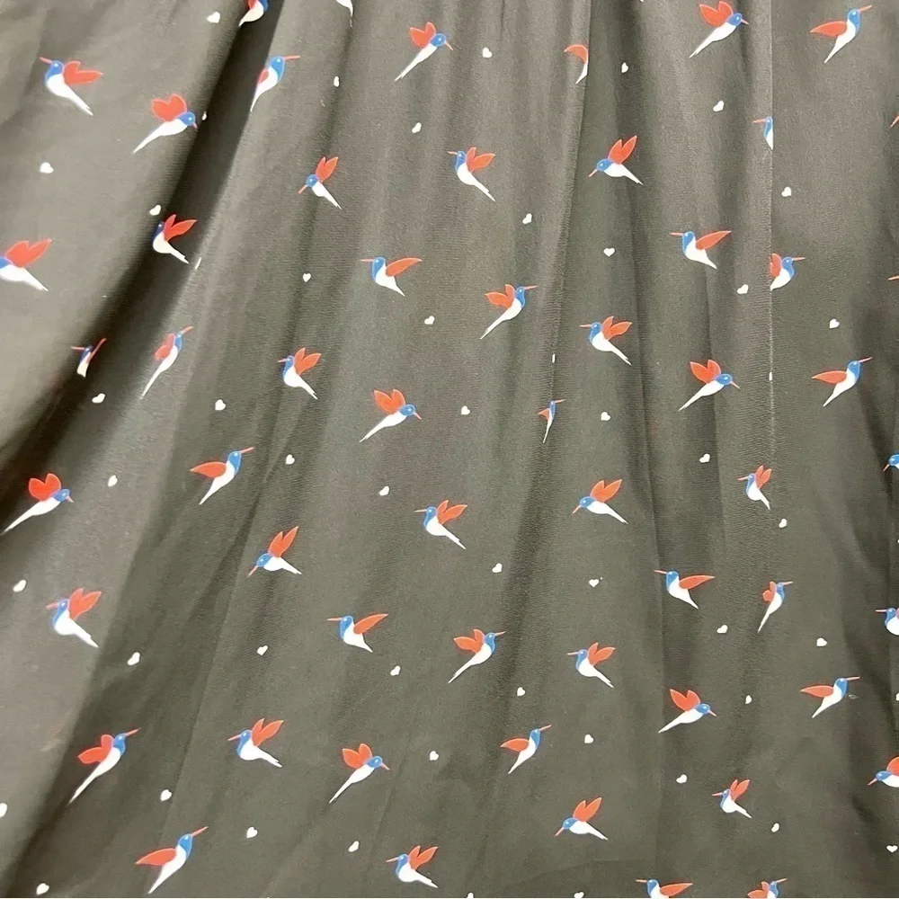 NWT TORRID Hummingbird studded chiffon swing Pleated western skirt 14